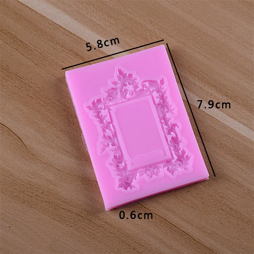 Vintage Picture Frame silicone mold Fondant cake decorating tools chocolate kitchen gumpaste | Дом и сад