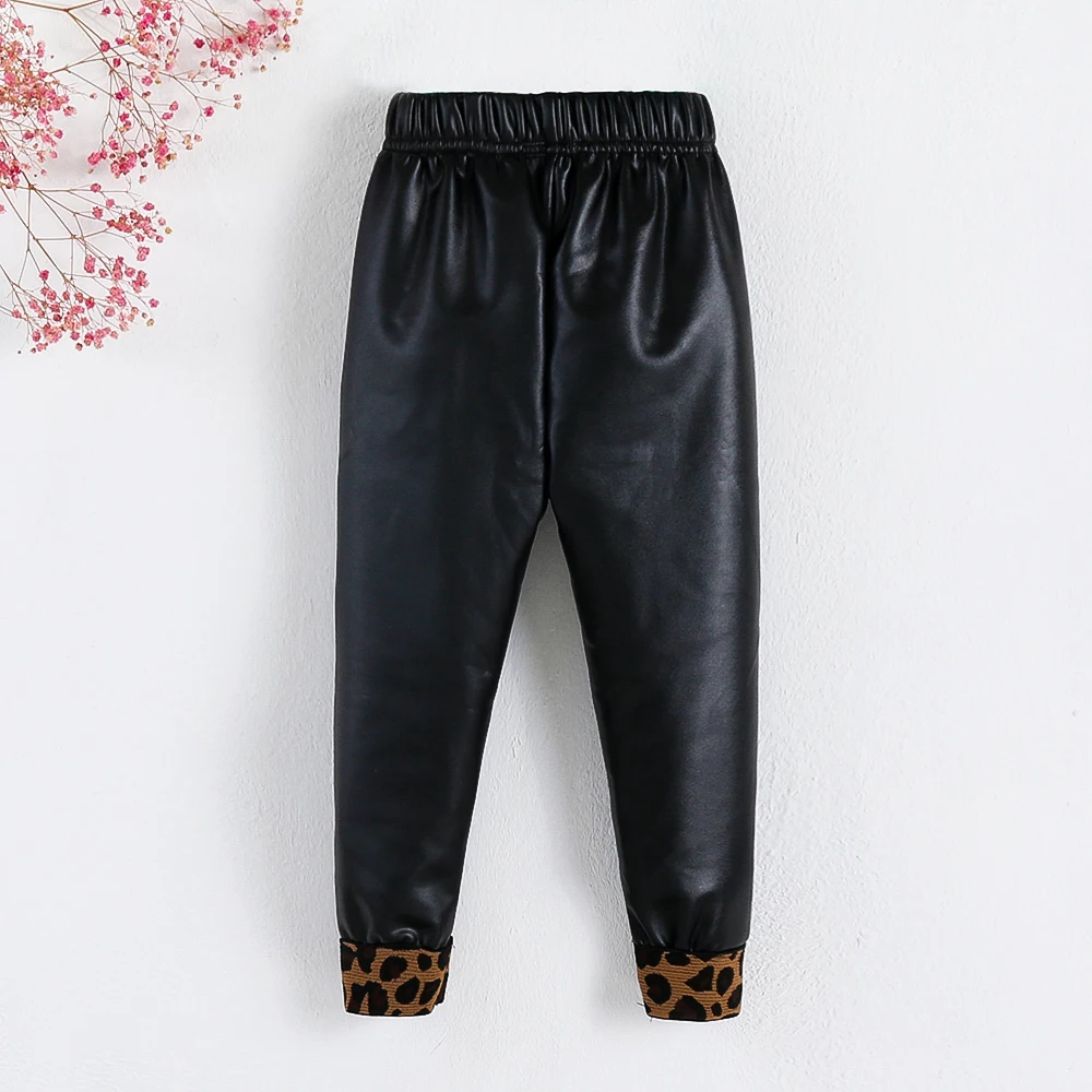 Леггинсы для девочек детская одежда на весну 2019 леопардовые штаны из