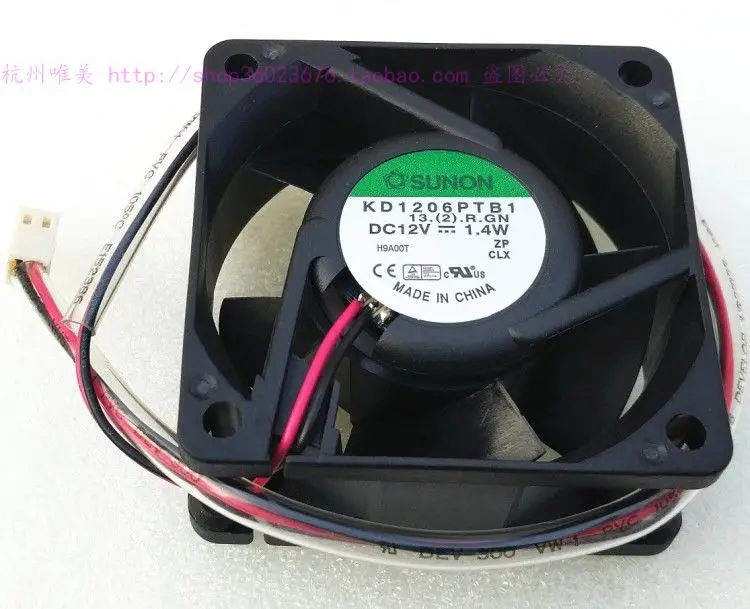 Новый бренд SUNON 6025 6 см двойной шарикоподшипник KD1206PTB1 12 В 1,4 Вт 2510 2lines охлаждающий вентилятор