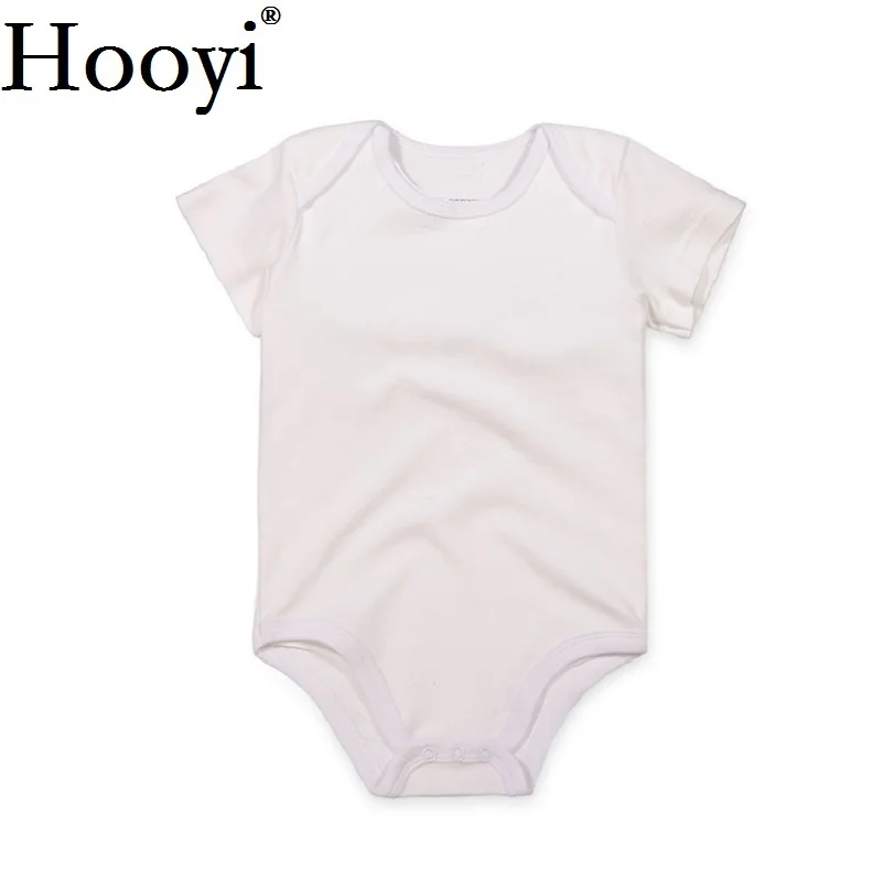 Plain Short Sleeve Индивидуальные Белый для маленьких мальчиков Боди унисекс Одежда для новорожденных принт подарок личный цельный комбинезон хлопок Одежда для малышей - Цвет: Plain Short Sleeve