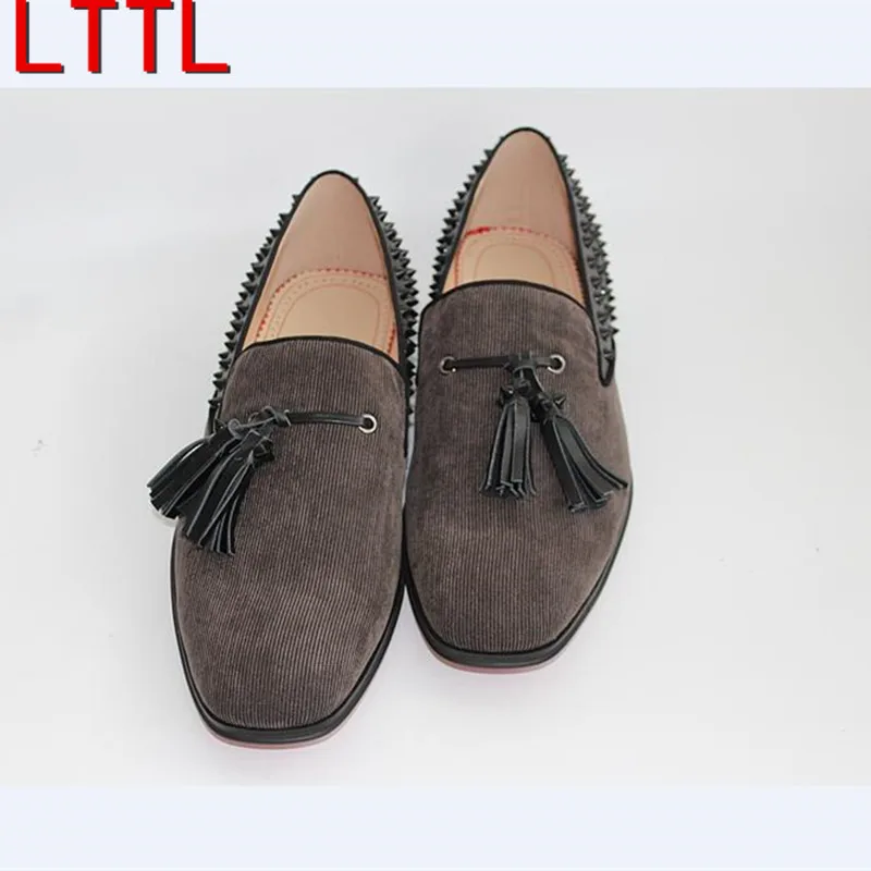 LTTL Бренд Моды Мужская Обувь Квартиры С Повседневная Мужской Бездельников