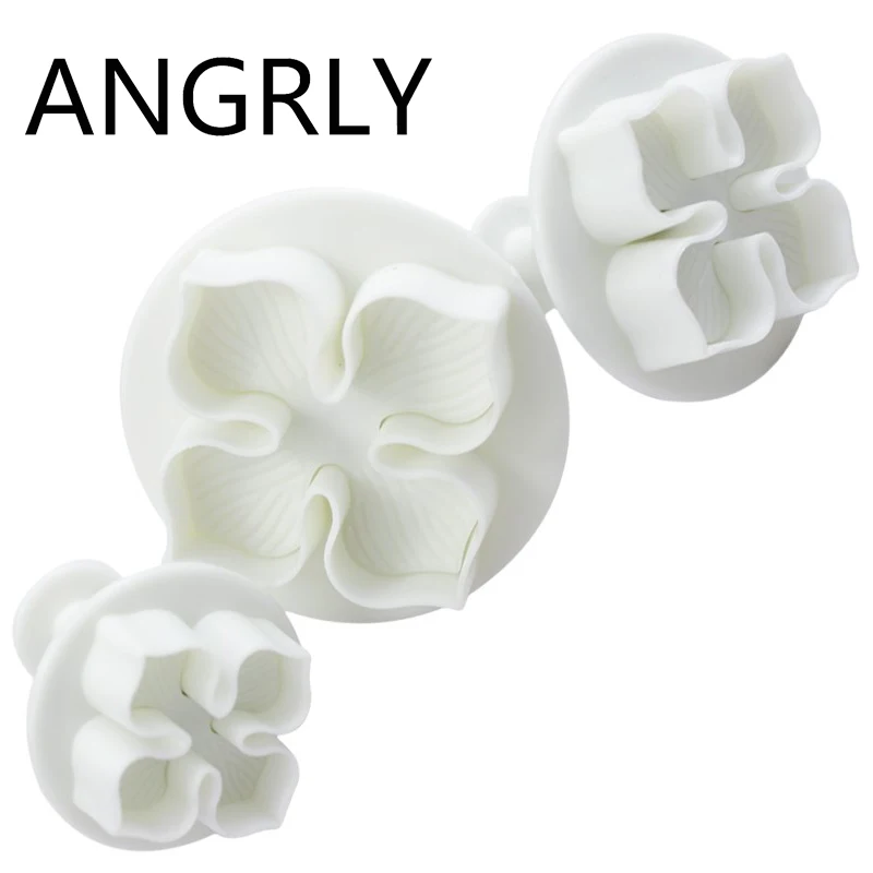 ANGRLY 3 шт./компл. для лепестков гортензии из помадки украшения торта SugarCraft Плунжер