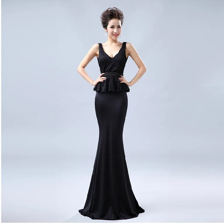 

Clearance sale Lace V neck Party Gowns Formal Long Evening dresses vestido de festa robe de soiree Abendkleider H0533