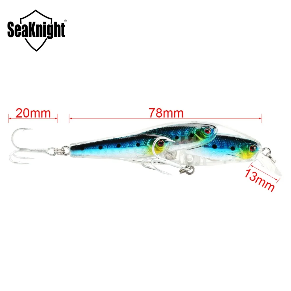 SeaKnight Minnow SK037 рыболовная приманка 1 шт. 10 2 г 78 мм 0 м плавающая твердая 3D рыбий глаз