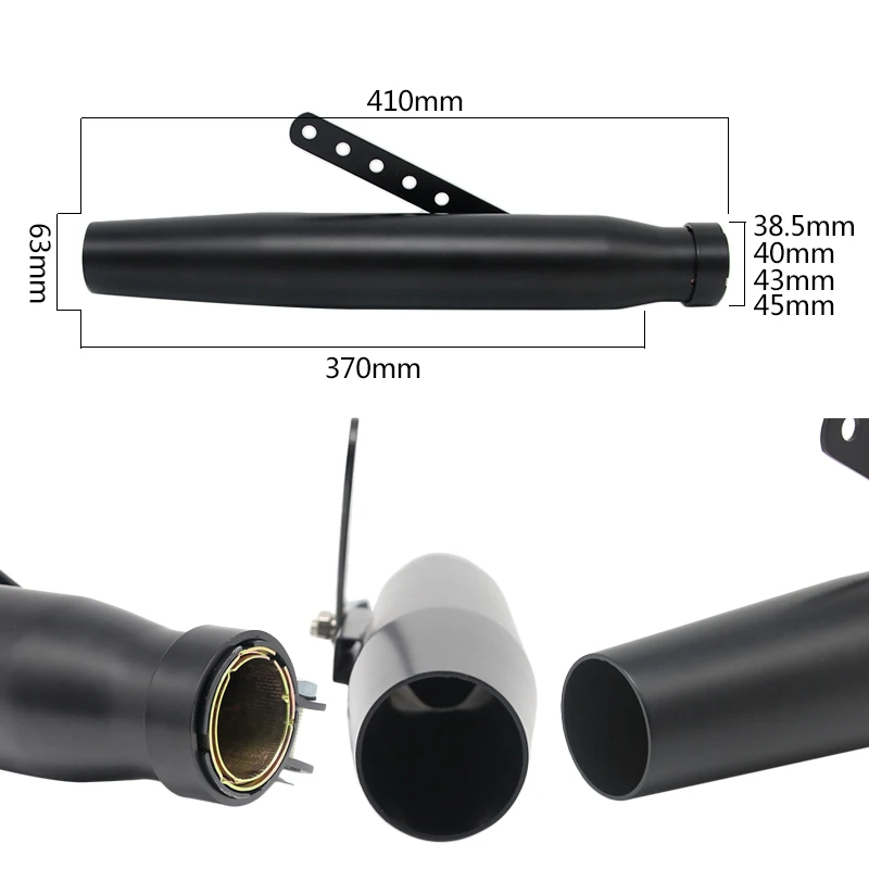 Универсальный мотоциклетный глушитель Alconstar одна пара выхлопная труба без