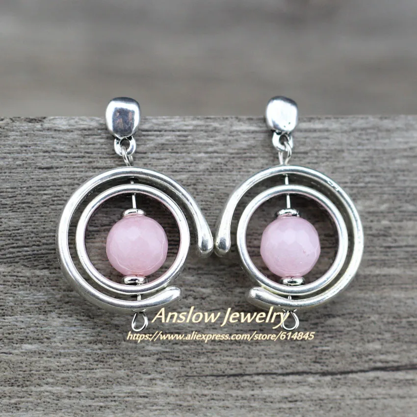 Anslow, модное ювелирное изделие, амулеты Bijoux, Романтический, модный дизайн, женские круглые серьги для женщин, винтажные аксессуары LOW0069AE