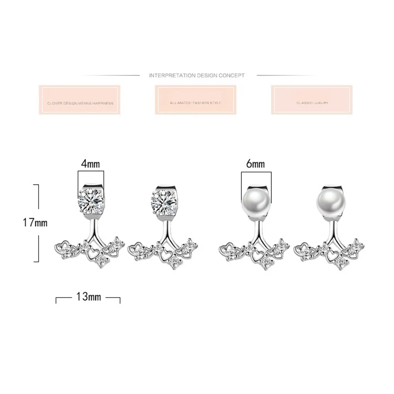 

High Quality Double Pearl Sided Ball White Silver Plated Drop Earrings Crystal Disco Beads Earrings fine Jewelry for Women girls