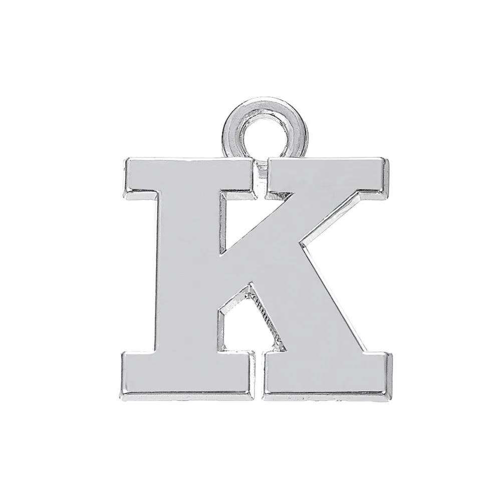 Сплав цинка металл античное серебро греческие буквы Ка амулет алфавит K подвески