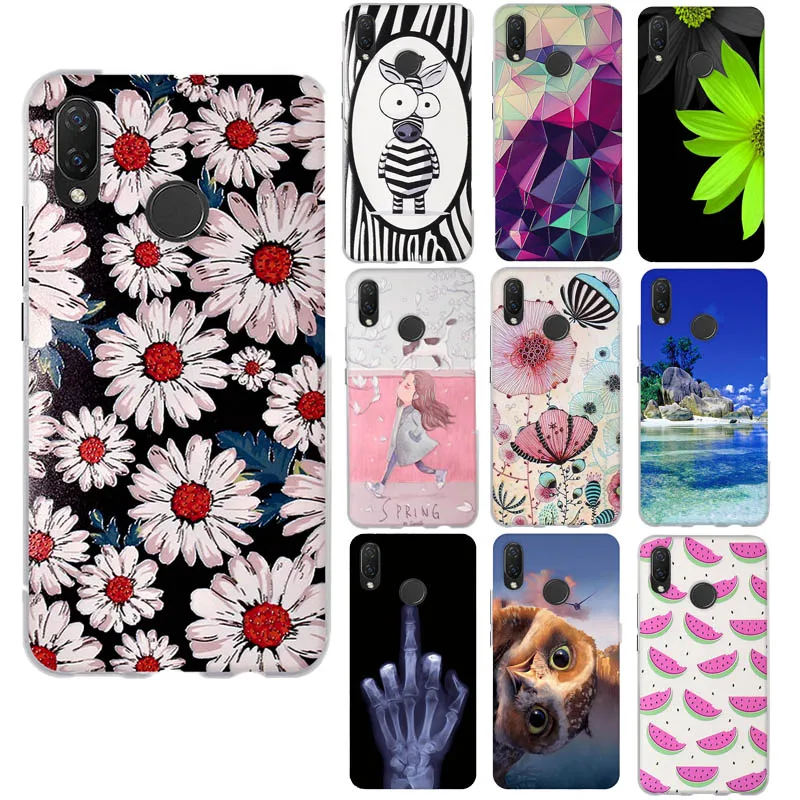 Чехол для huawei Nova 3i Capa P Smart + чехол мультфильм силиконовый мягкий 3 i 3D TPU телефон