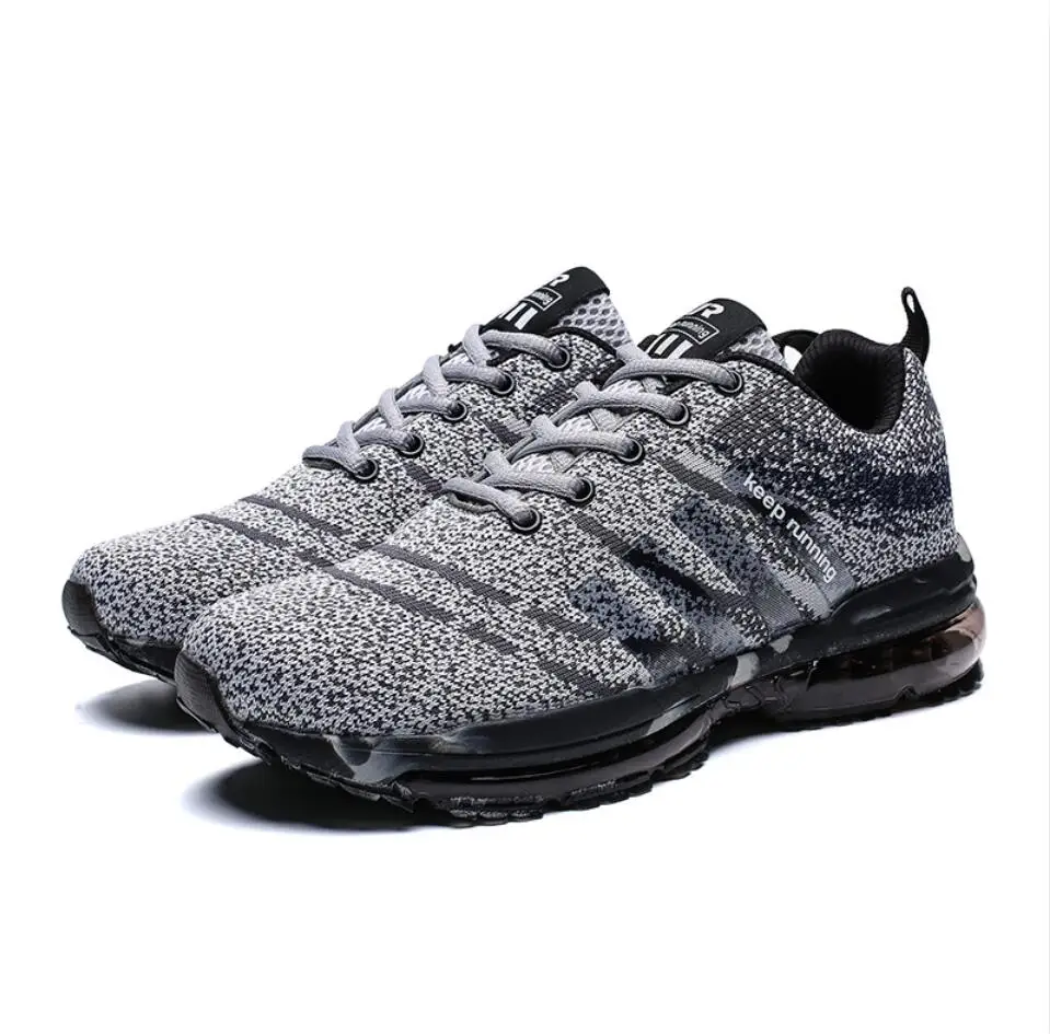 Мужская повседневная обувь; мужские кроссовки; прогулочная обувь для вождения; Мужская Уличная обувь; вязаная обувь; Zapatillas Deportivas Hombre; большие размеры - Цвет: dark gray