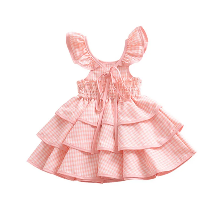 2 to 7 years old Princess Plaid Dress Baby Girls Dresses Costume Children 2018 Kids Clothing for Birthday Party | Детская одежда и