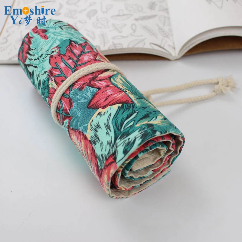 

Emoshire New 2017 National Pencilcase Girls Boys Students Cartoon Canvas Pencil Box Chic Vintage Pencil Case Pencil Bag B093