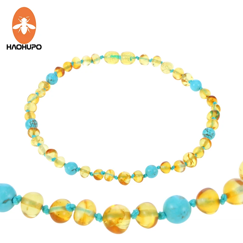 HAOHUPO 16 New Design Amber Bracelet/Necklace Baby Teething Natural Amber Beads Women Jewelry Gift Amber Suppliers 100 Styles