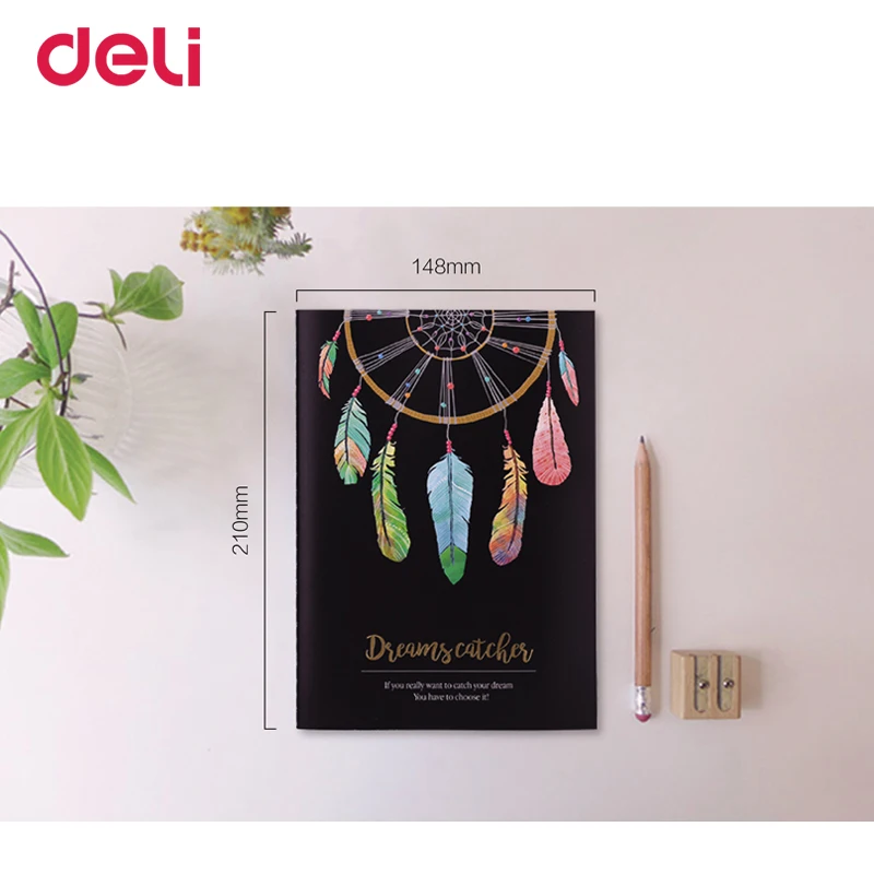 Deli оптовая продажа блокнот А5 с милыми перьями и рисунком животных для школы