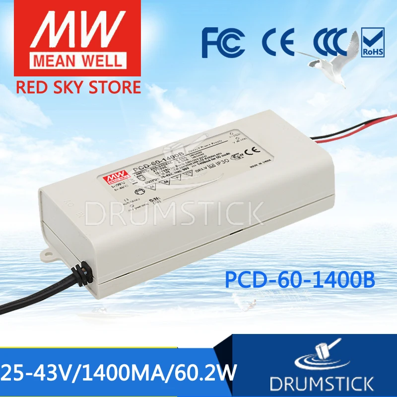 

prosperity MEAN WELL PCD-60-1400B 43V 1400mA meanwell PCD-60 43V 60.2W Single Output LED Switching Power Supply