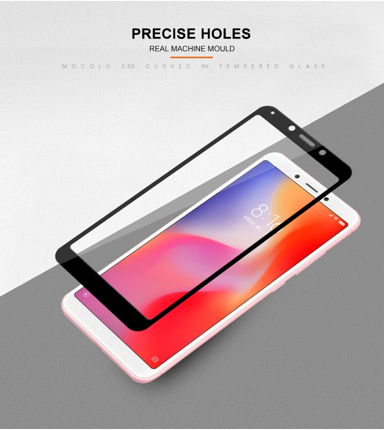 Mocolo Новое поступление закаленное стекло для Xiaomi Redmi 6 Pro Полное покрытие Защита экрана для Xiaomi A2 Lite стеклянная пленка