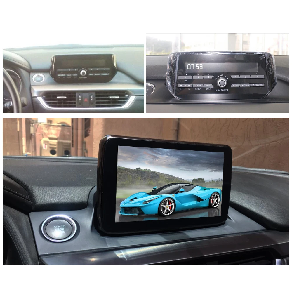 Sinosmart IPS/QLED 2.5D экран автомобильный gps мультимедийный радио навигатор плеер для Axela