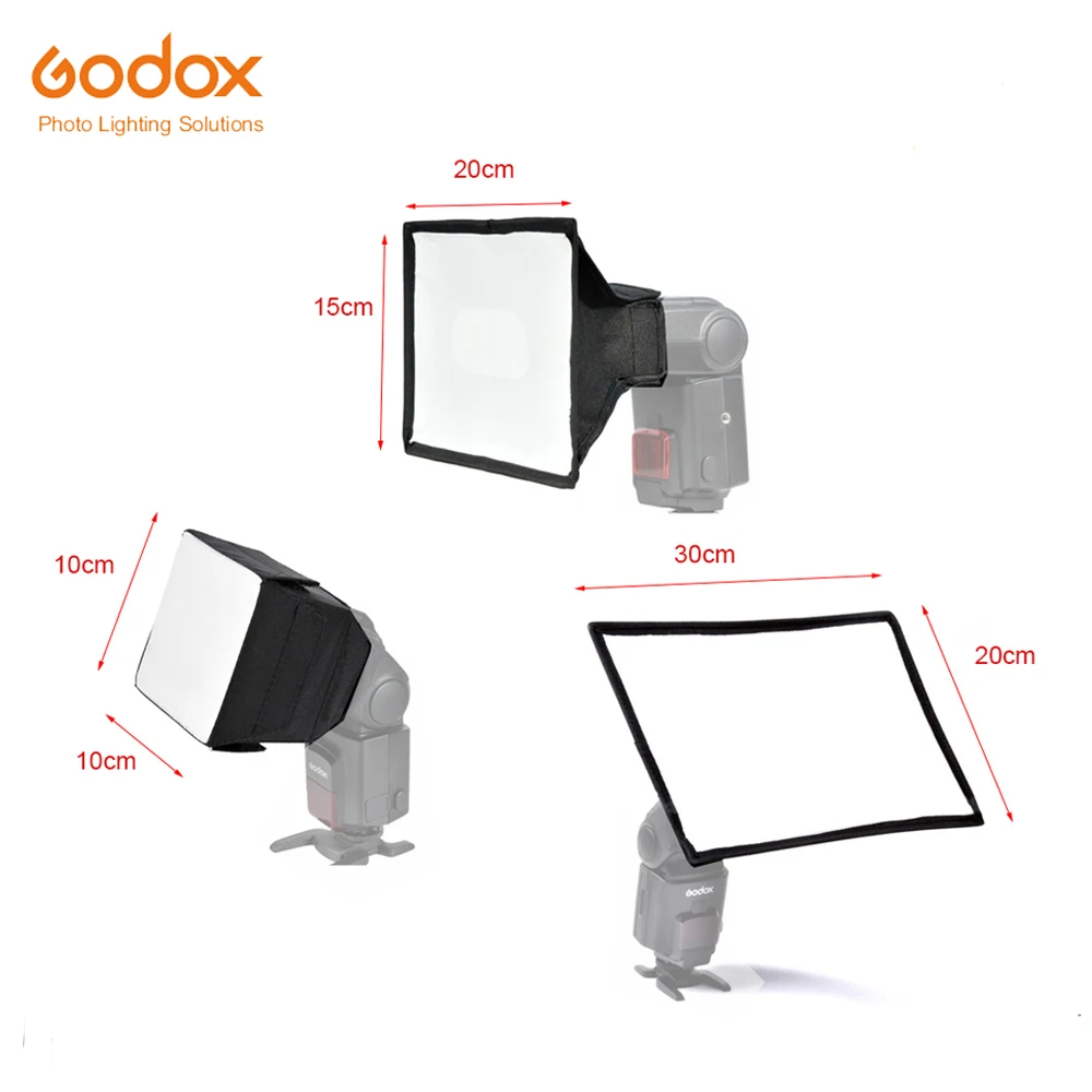 Godox Mini Универсальный софтбокс SB1010 SB1520 SB2030 10*10 см 15*20 20*30 для Камеры Вспышка Speedlite Canon