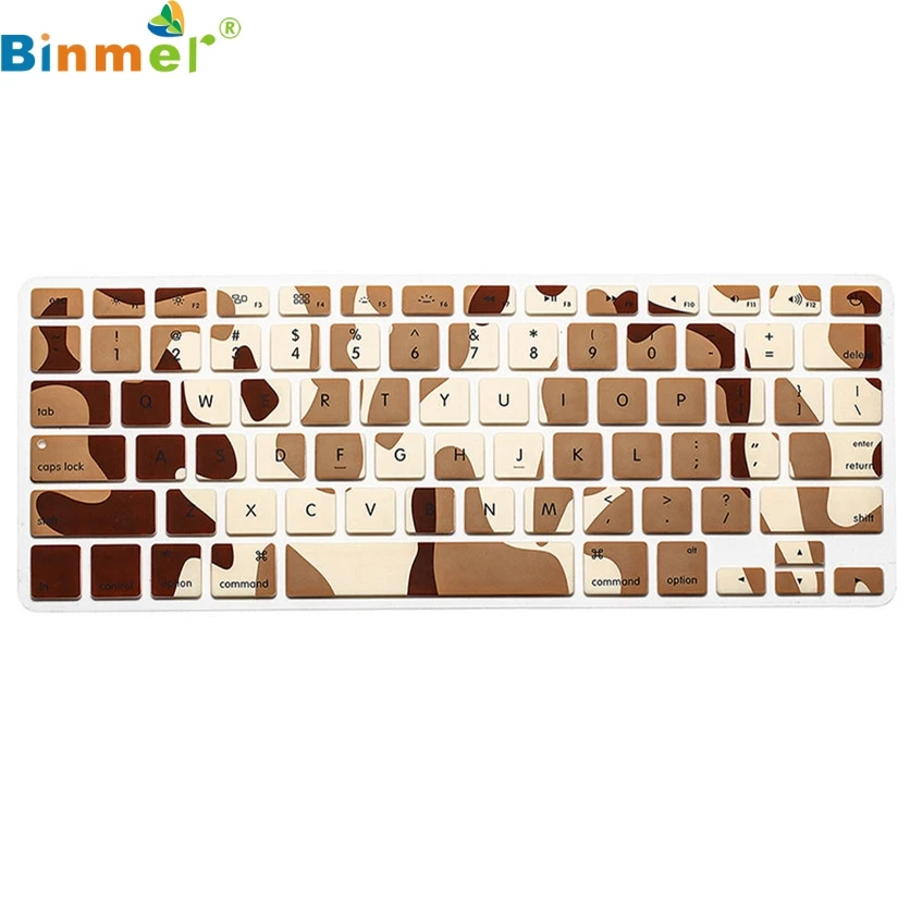 Binmer заводская цена мягкая клавиатура силиконовый чехол Защитный для MacBook Pro 13