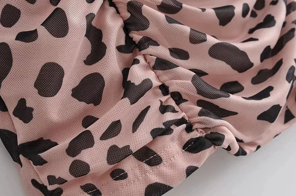 Женское леопардовое платье в европейском и американском стиле весенне-летнее