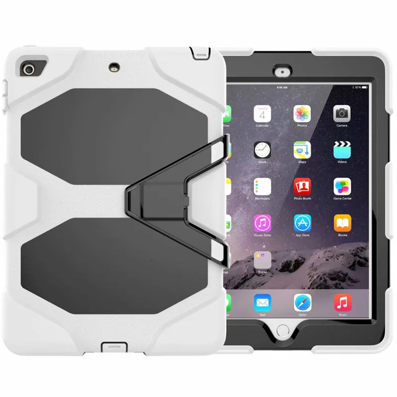 White Для IPad 2/3/4 9," противоударный Детский защитный чехол для iPad2/3/4 сверхпрочный силиконовый Жесткий чехол с подставкой - Цвет: White
