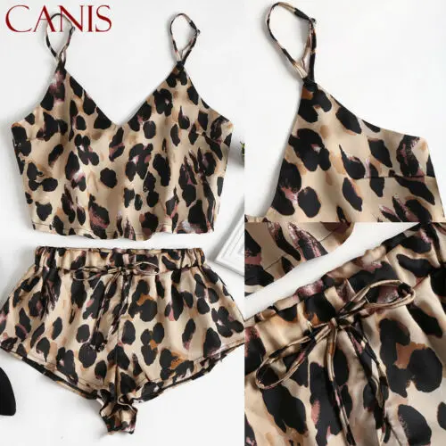 Новинка 2019 женское сексуальное ночное белье из 2 предметов шорты на бретельках с