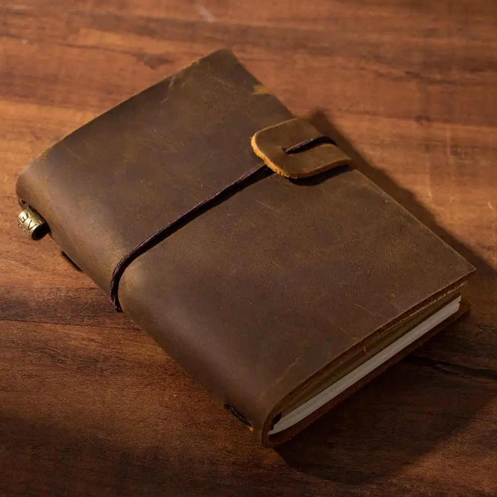 買取 20 ピース/ロットヴィンテージレザージャーナルトラベラーズノート紙スパイラル日記白紙スケッチブックノートブック