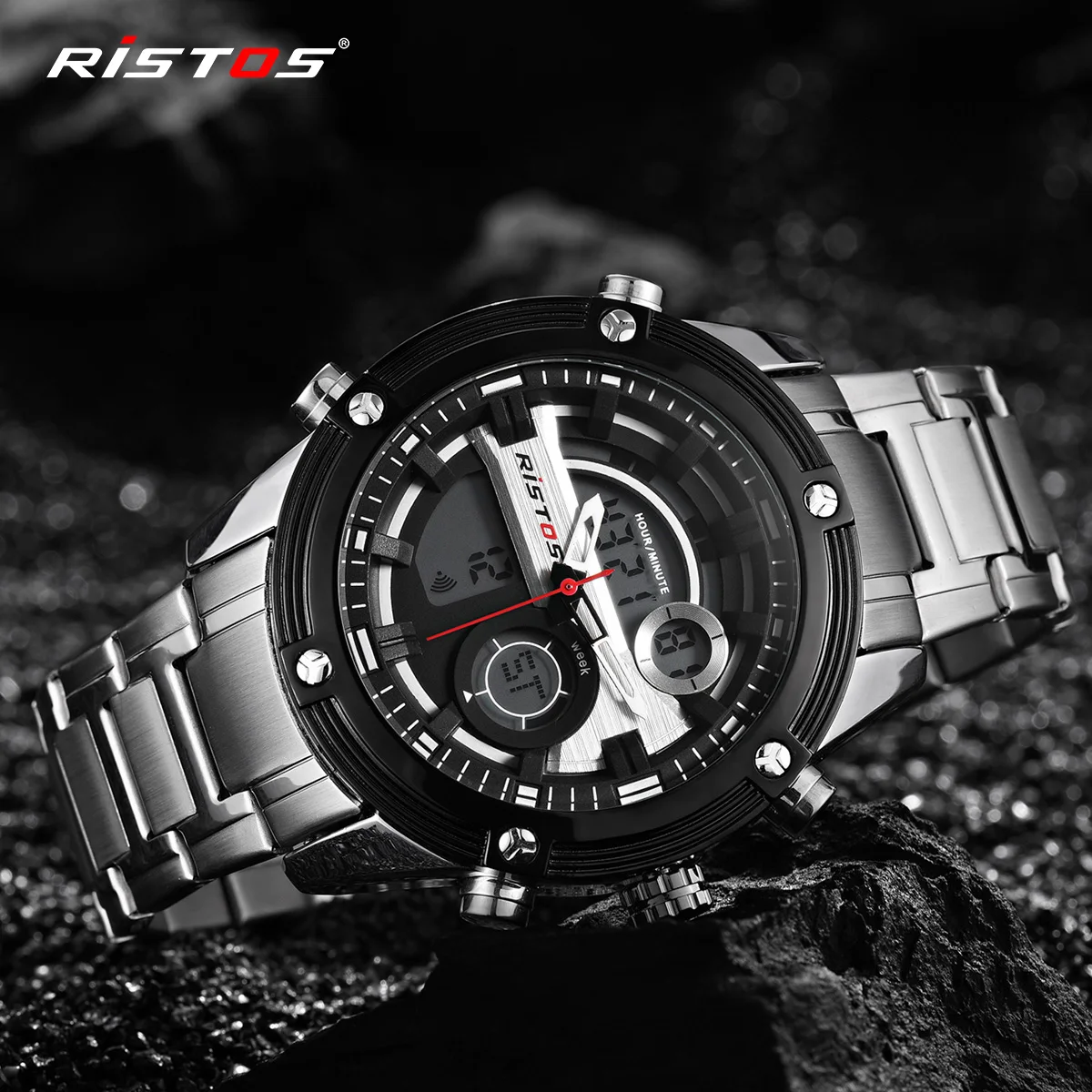 RISTOS Relogio Masculino мужские часы Роскошные Известный Топ бренд Мужская мода