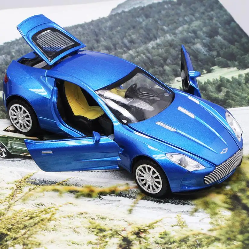 1:32 Toy Car Aston Martin Metal Alloy Diecast Model Miniature Scale Sound and Light Electric Toys For Children |