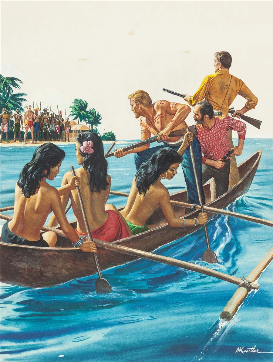 Historical Beauty and Sexy-Mort Kunstler American Style Canvas Painting Living Room Home Decor Modern Mural Art Oil Painting#090 | Дом и сад