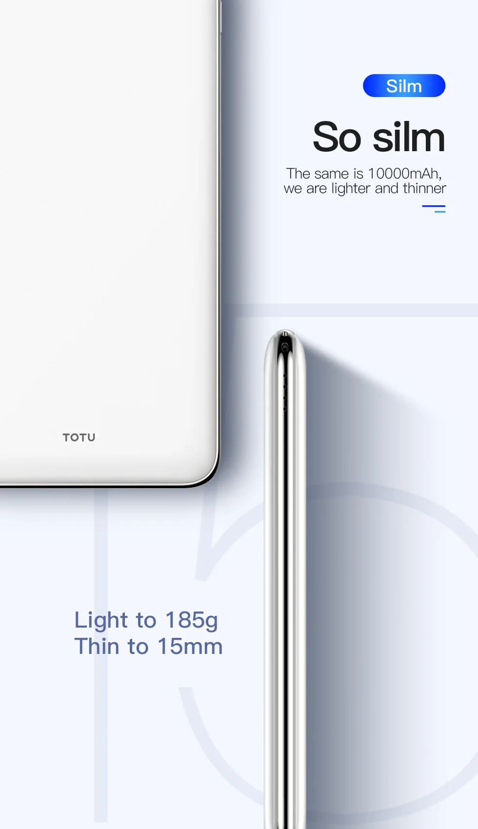 Ультра тонкий 10000 мАч запасные аккумуляторы для телефонов iPhone Xiaomi Mi Тип usb C быстро 10000 Портативный внешний батарея зарядное устройство