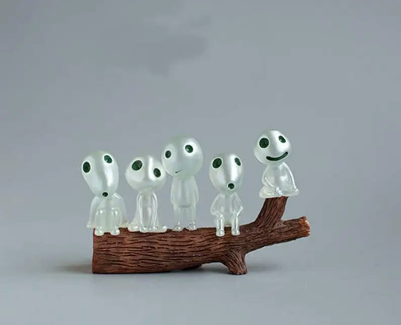 Сказочный Сад набор из 5 крошечных тихих сказочных деревьев серебристые Fugines мини