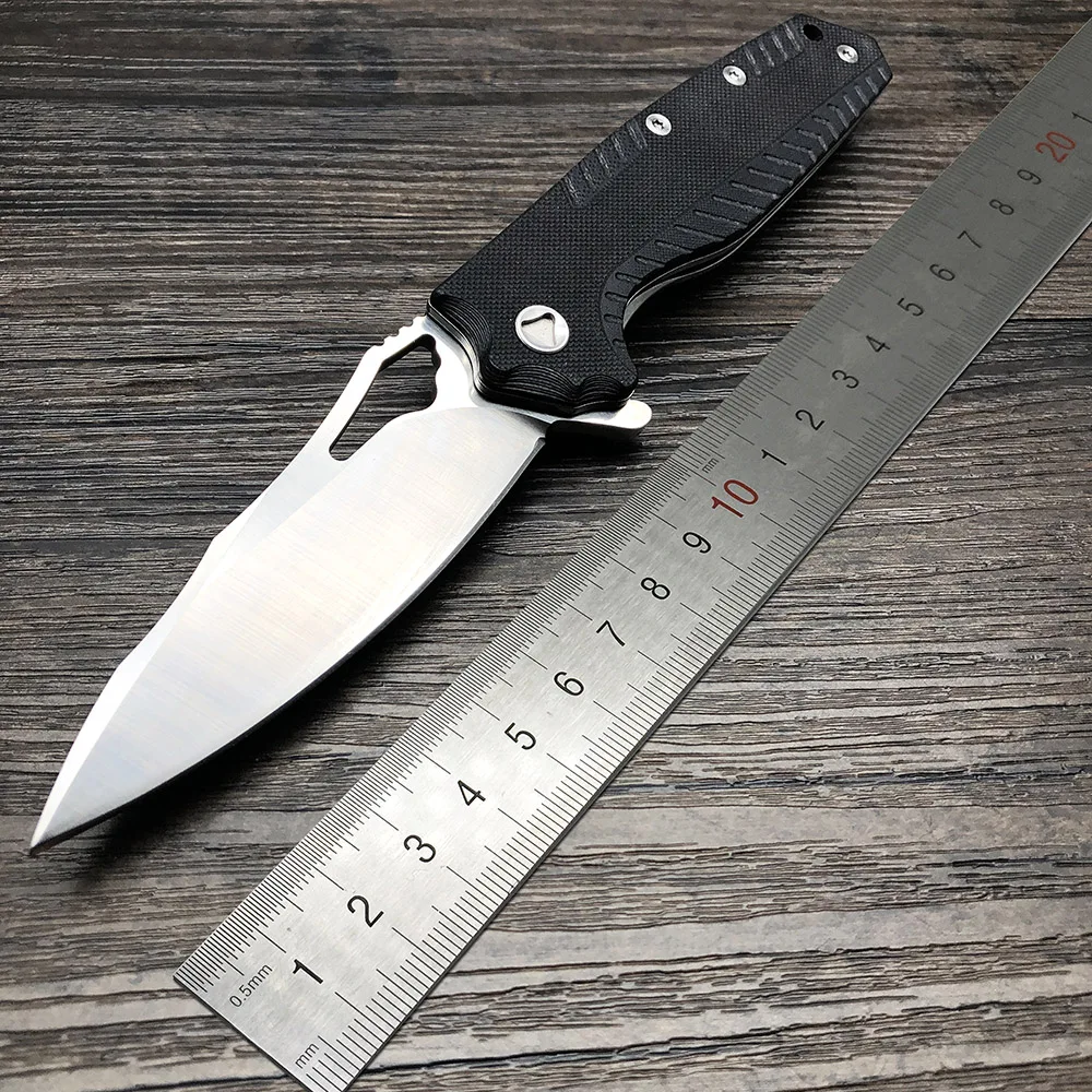 Складной нож ZZSQ тактический карманный клинок из стали 9Cr18Mov с рукояткой G10 для