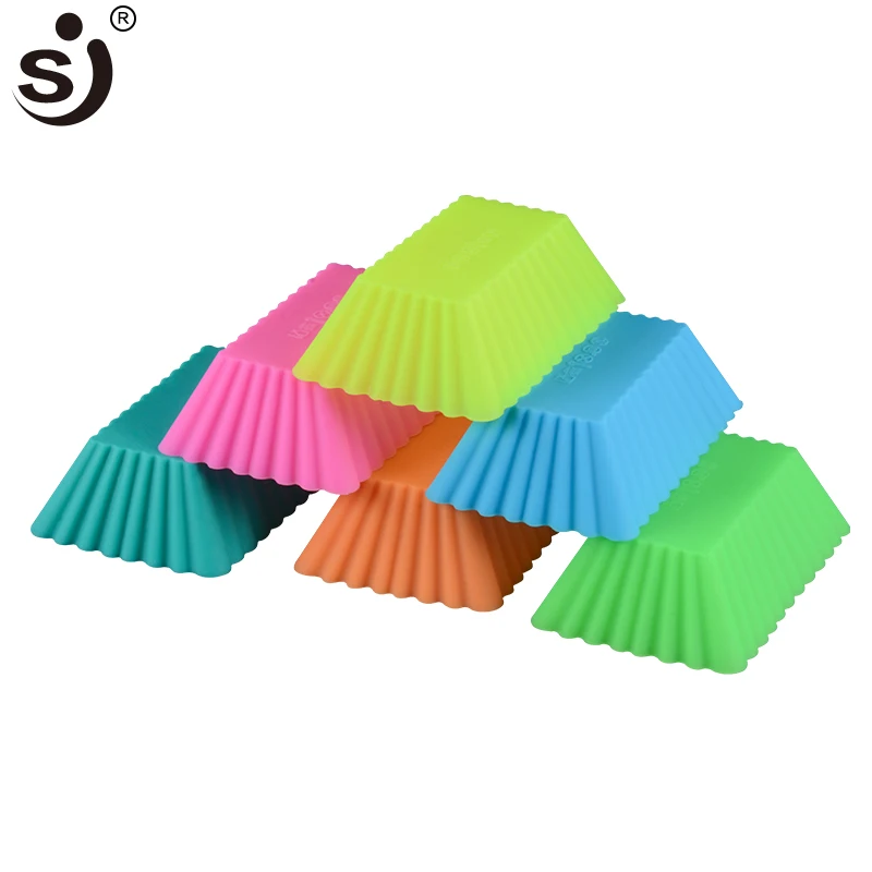 SJ 12 шт. силиконовая форма для выпечки маффинов формы 3d торт декоративные инструменты, силиконовые формы для выпечки Форма торт Muffin лоток плесень