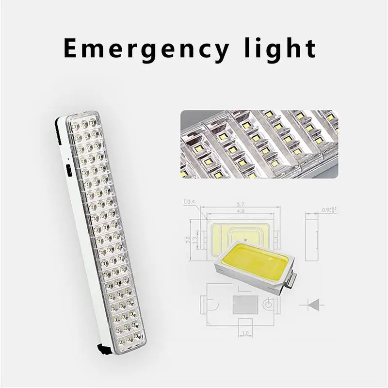 

New 60LED Multi-function Rechargeable Emergency Light Flashlight Mini 30 LED Emergency Light Lamp 2 Mode For Home Camp Outdoor