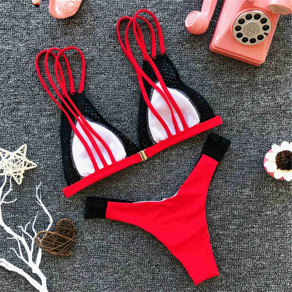 Womail Монокини женский купальник бикини taille hautePush Up Pad Одежда для купания пляжная