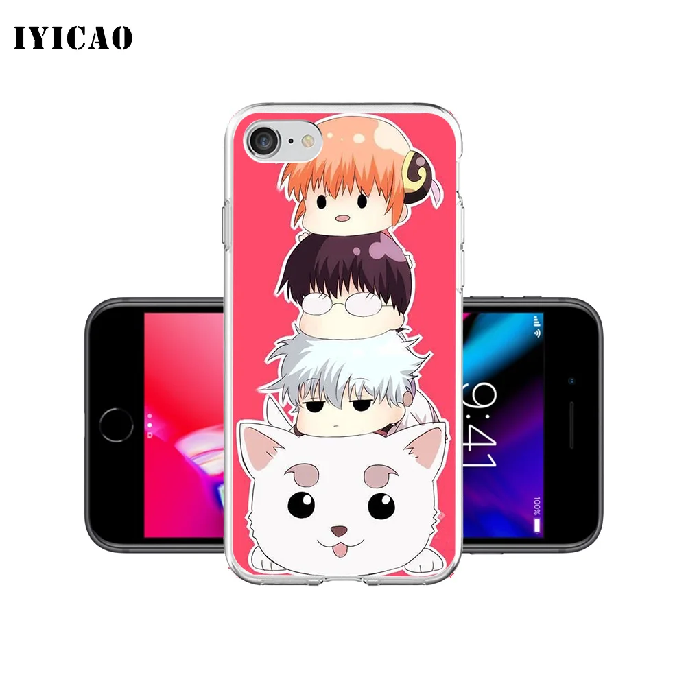 IYICAO Kagura Sadaharu gintama Soft Silicone Phone Case for iPhone X XR XS MAX 6 6s 7 8 Plus 5 5S SE TPU Cover | Мобильные телефоны
