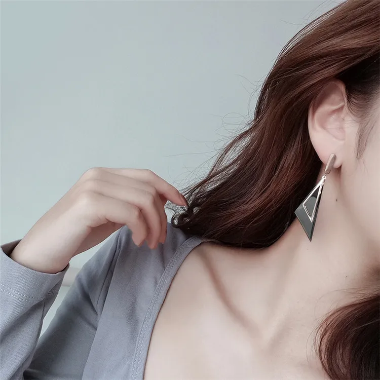 Boucle d'oreille Femme 2017 массивные геометрические серьги из титановой стали Pendientes