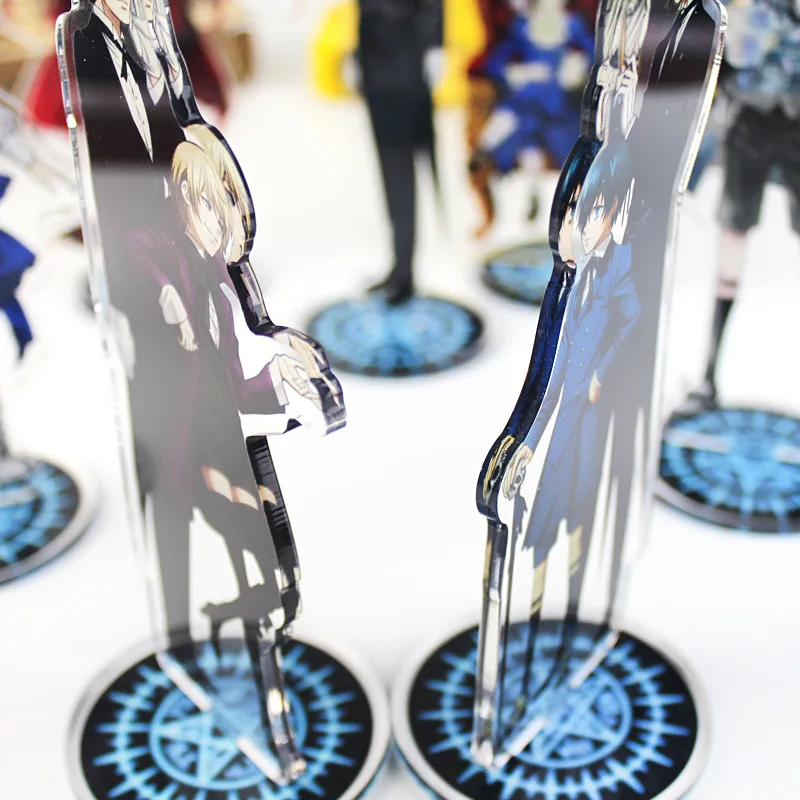2019 Black Butler Keychain Double Sided Key Chain Acrylic Pendant Anime Accessories Cartoon Ring Decoration ornament 16CM | Украшения и