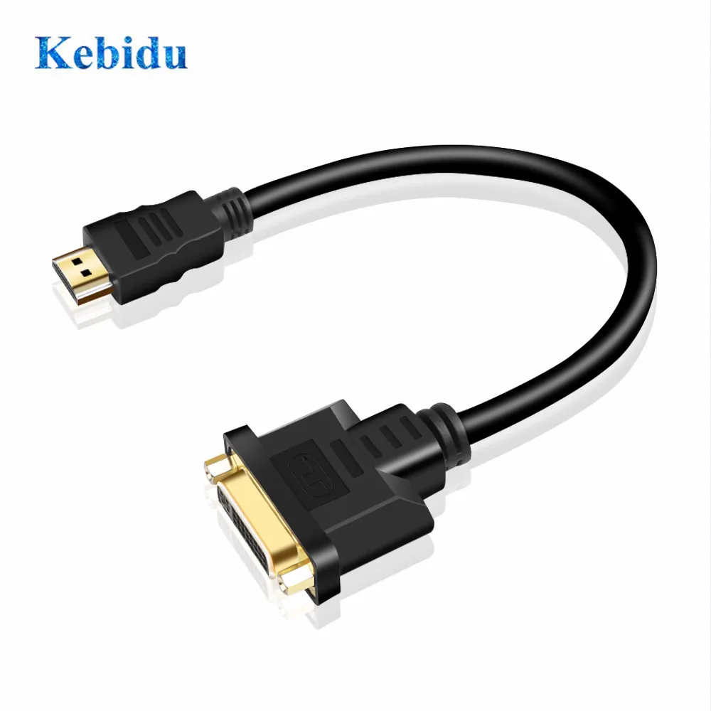 KEBIDU HD 1080P совместимому с HDMI/DVI 24 + 5 конвертер HDMI COM для док станции DVI M F кабель