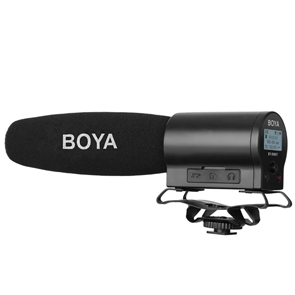 BOYA BY-DMR7 конденсаторный микрофон 3,5 мм ЖК-аудио кабель микрофон на камеру запись студия голоса Студийный микрофон профессиональный микрофон