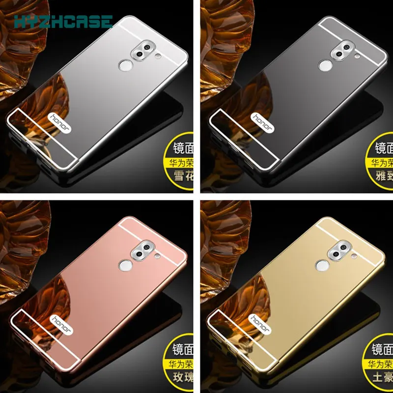 Зеркало Корпуса для Huawei Honor 6X случае Мода Роскошь розовое золото серебристый
