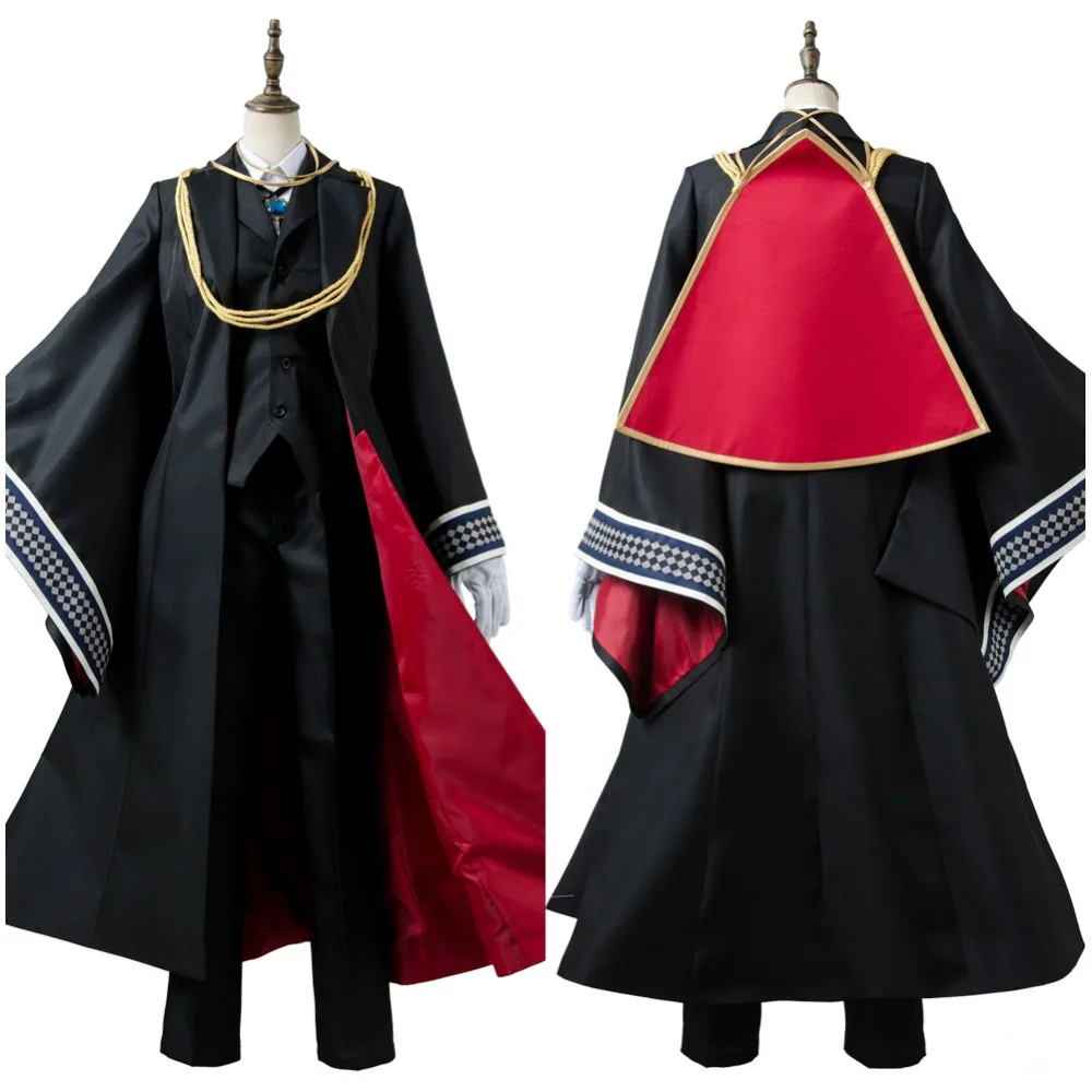 

High Quality Japanese Anime Cosplay The Ancient Magus' Bride Elias Ainsworth Cosplay Costume Outfit Full Sets Black Halloween