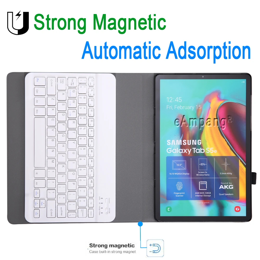 Для samsung Galaxy Tab S5e 10,5 чехол для клавиатуры T720 T725 SM-T720 SM-T725 Bluetooth клавиатура кожаный чехол+ экран Potector