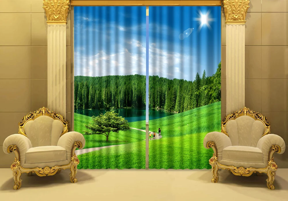 

Luxury 3D Curtains Drapes for Living Room Office Hotel Home Wall Tapestry Can be Customed