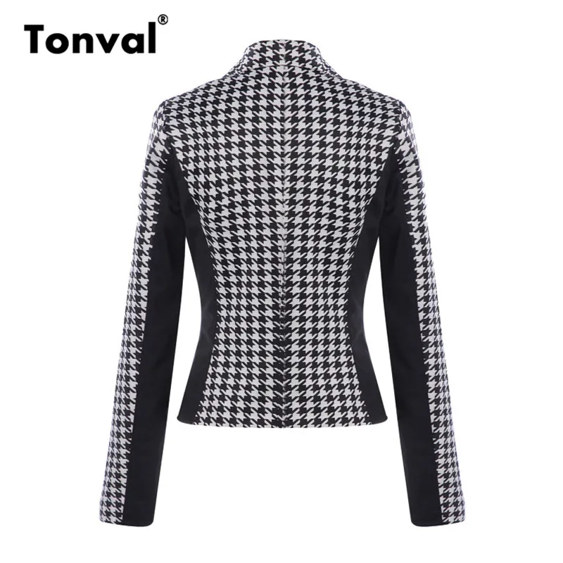 Блейзер Tonval Женский с одной пуговицей|houndstooth blazer|blazer womenblazer feminino |