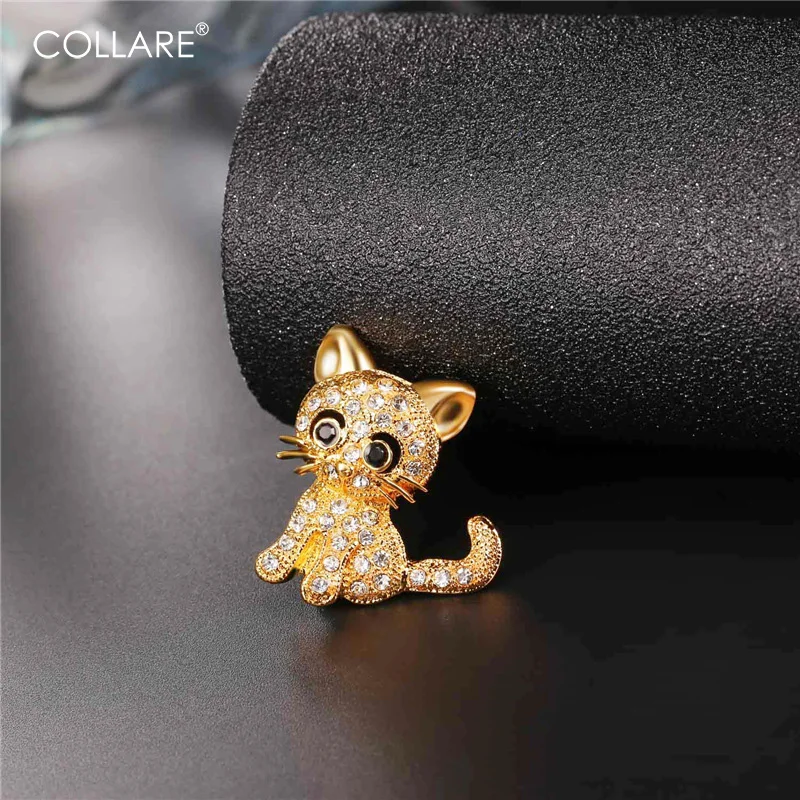 Женская/Мужская брошь в виде кошки с кристаллами|pins and brooches|brooches for womencat pin |