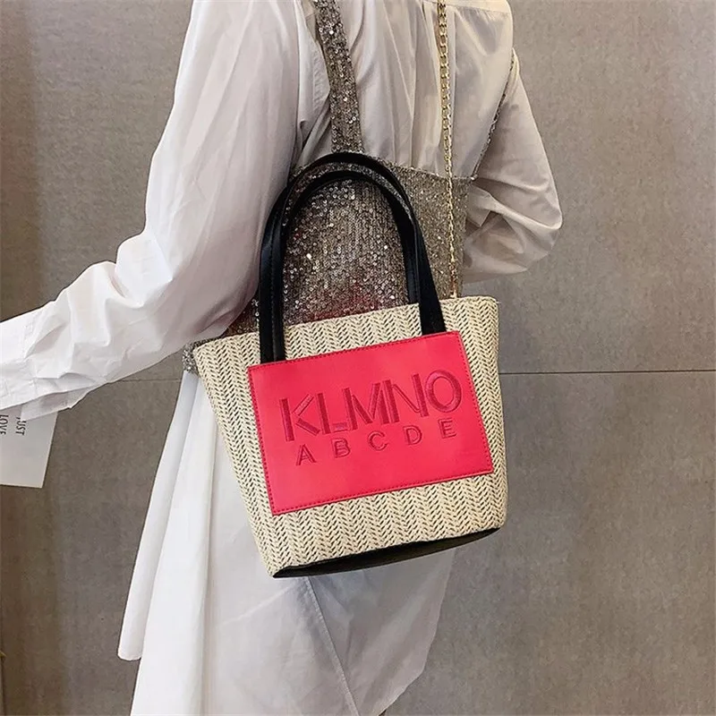 2019 новая качественная Роскошная сумочка элегантная ручная Плетеная соломенная