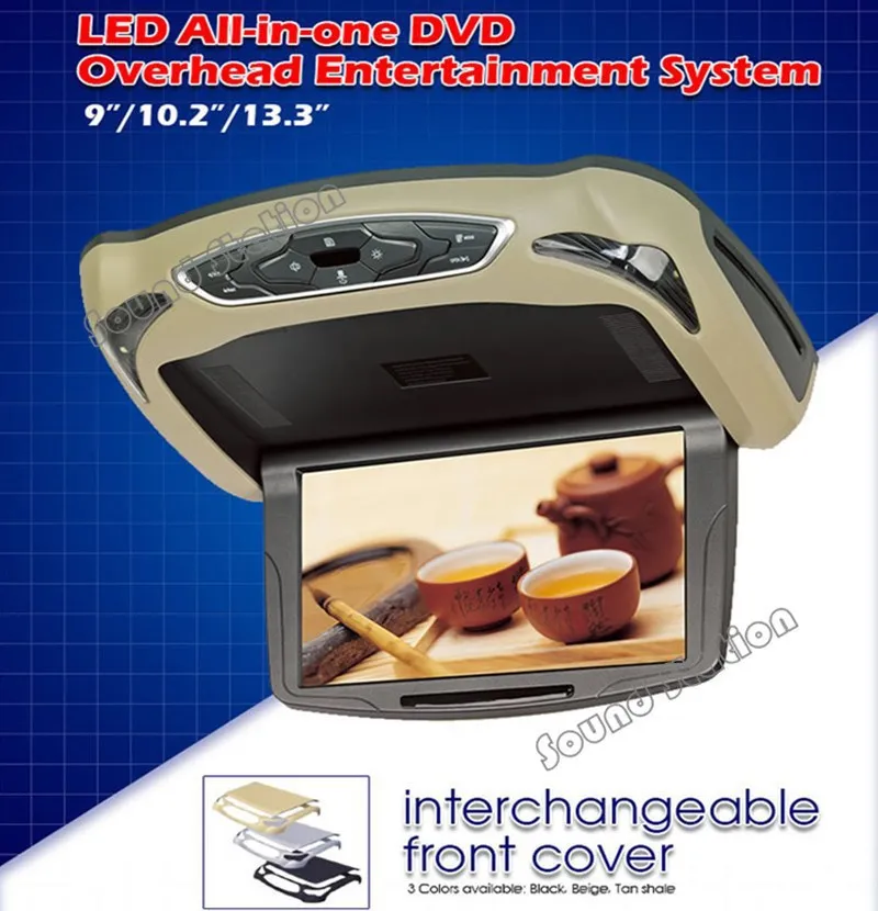 9-дюймовый автомобильный ЖК-монитор с креплением на крышу откидной DVD-экран