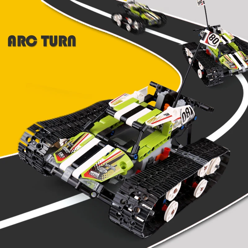 452pcs Technic RC трек пульт дистанционного управления гоночный танк Набор Модель